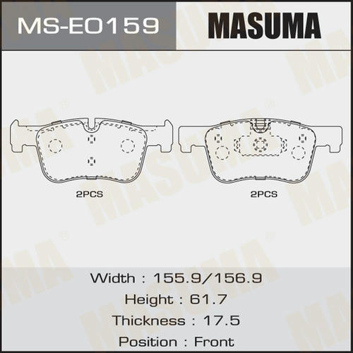 Колодки тормозные дисковые Masuma, MS-E0159