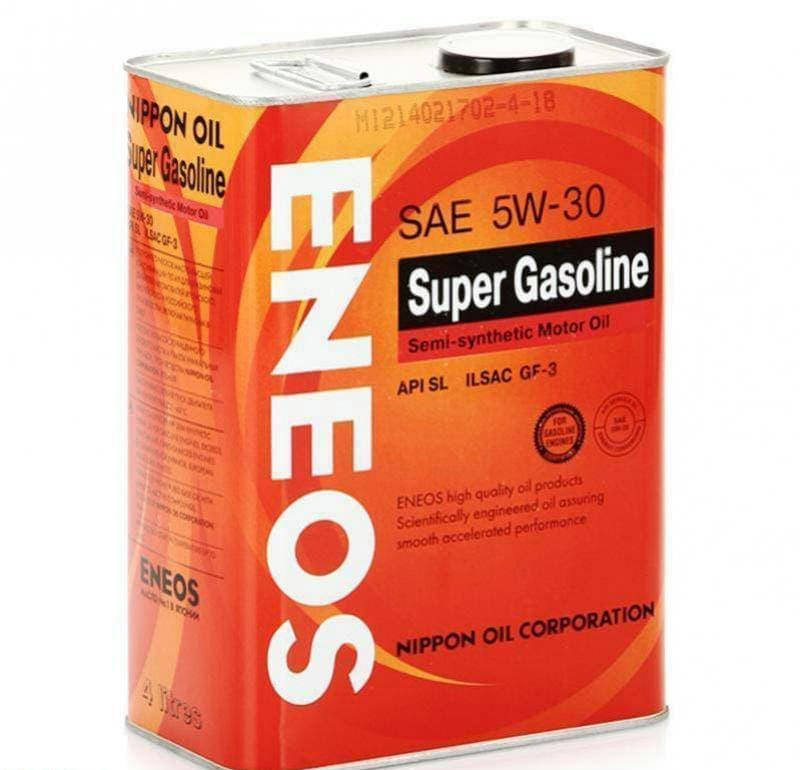 Масло ENEOS Super Gasoline SL 5W30 моторное полусинтетическое 4 л 5W30 пc артикул OIL1361