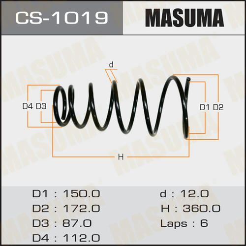 Пружина подвески Masuma, CS-1019