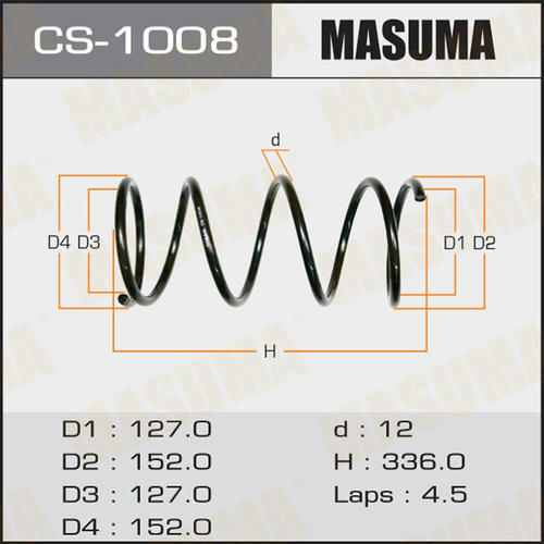 Пружина подвески Masuma, CS-1008