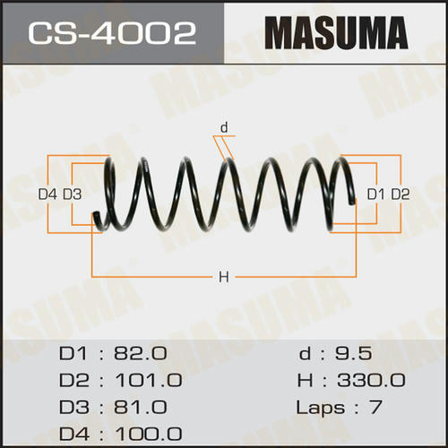 Пружина подвески Masuma, CS-4002
