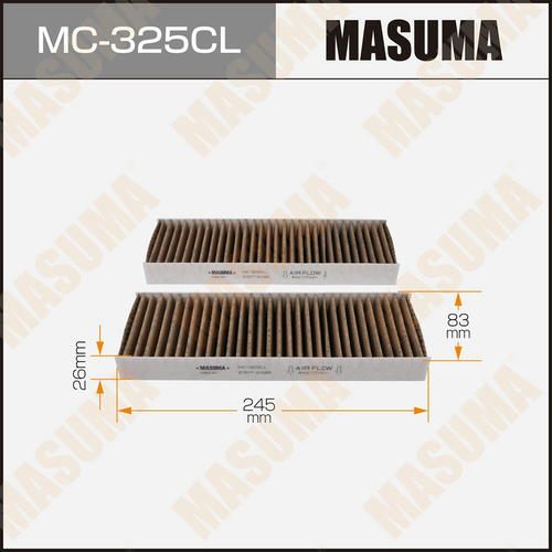 Фильтр салонный Masuma угольный, MC-325CL