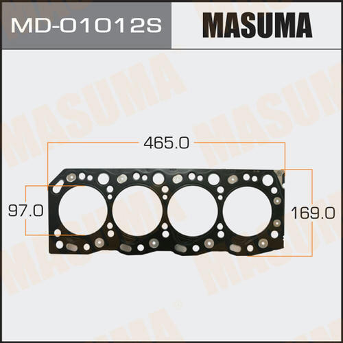 Трехслойная прокладка ГБЦ (металл-эластомер) Masuma толщина 1,50мм, MD-01012S
