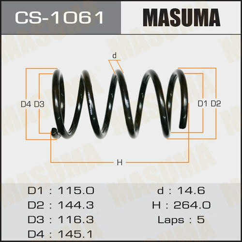Пружина подвески Masuma, CS-1061