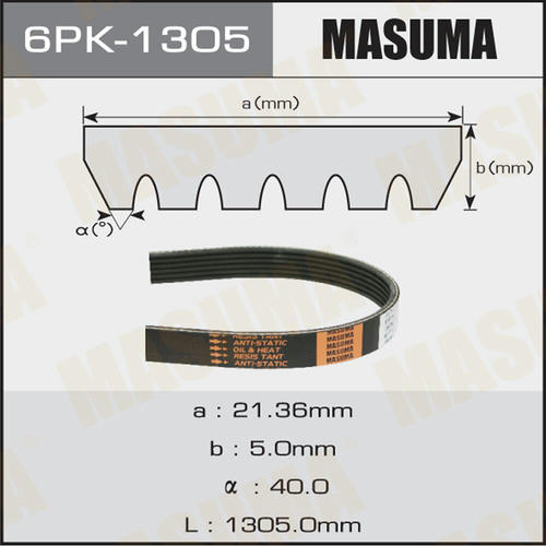 Ремень привода навесного оборудования Masuma, 6PK-1305