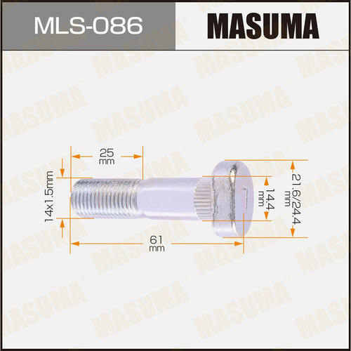 Шпилька колесная M14x1.5(L) Masuma, MLS-086