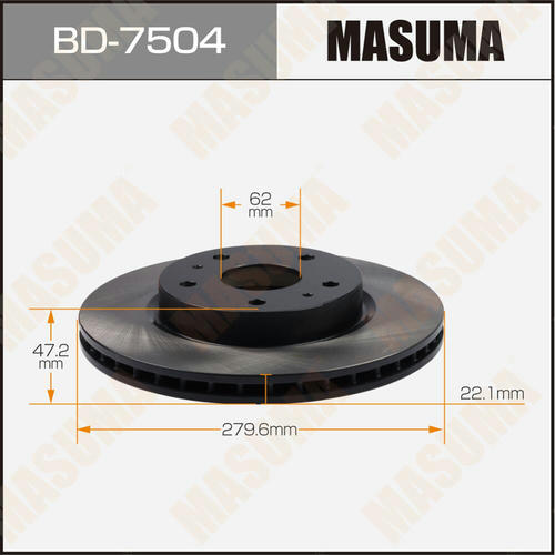 Диск тормозной Masuma, BD-7504