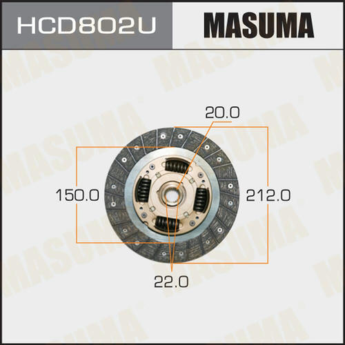 Диск сцепления Masuma, HCD802U
