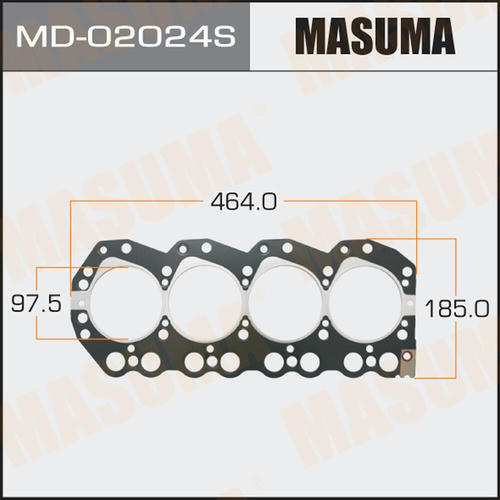 Пятислойная прокладка ГБЦ (металл-эластомер) Masuma толщина 1,40мм, MD-02024S