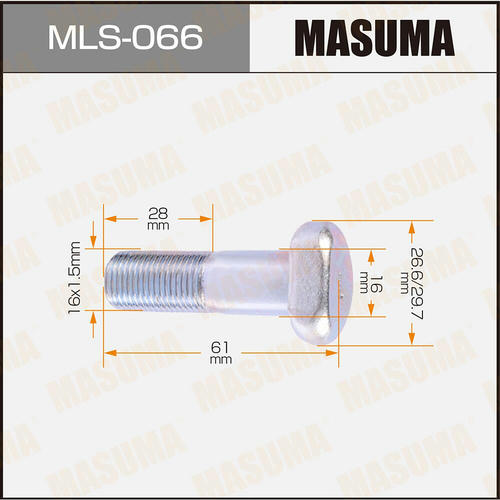 Шпилька колесная M16x1.5(L) Masuma, MLS-066
