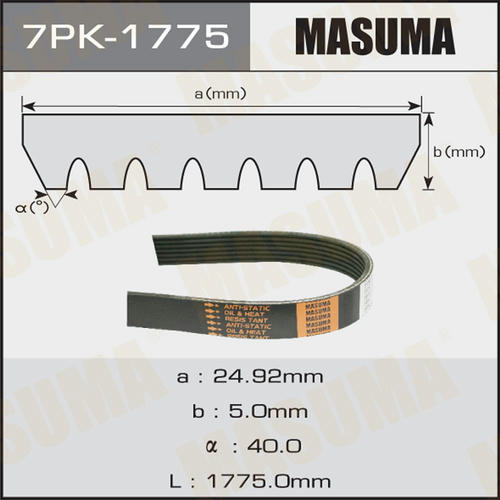 Ремень привода навесного оборудования Masuma, 7PK-1775