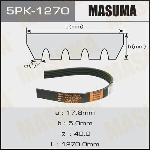 Ремень привода навесного оборудования Masuma, 5PK-1270
