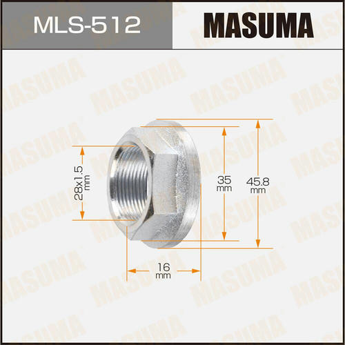 Гайка ШРУСа Masuma M28x1.5(R) под ключ 35, MLS-512