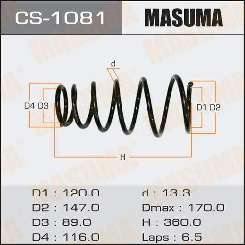 Пружина подвески Masuma, CS-1081