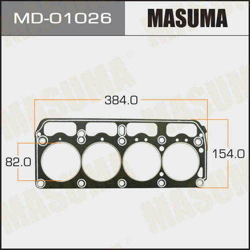 Прокладка ГБЦ (графит-эластомер) Masuma толщина 1,60 мм, MD-01026