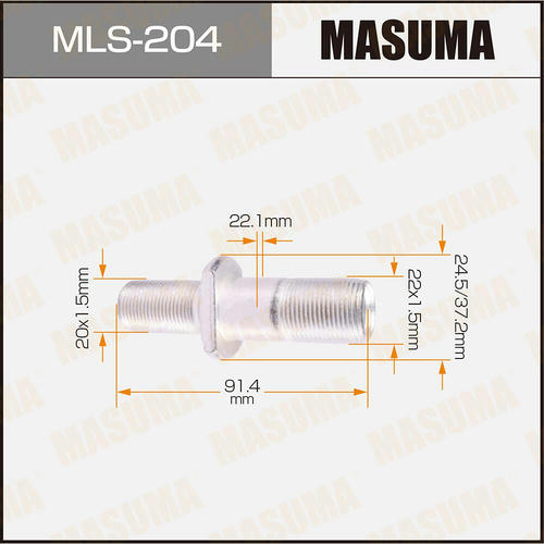 Шпилька колесная M22x1.5(R), M20x1.5(L) Masuma, MLS-204