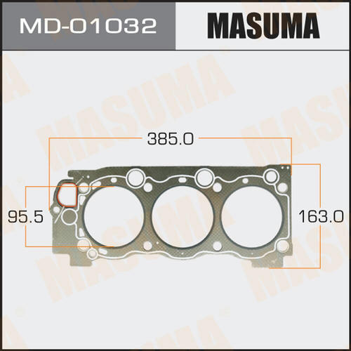Прокладка ГБЦ (графит-эластомер) Masuma толщина 1,60 мм, MD-01032