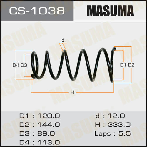 Пружина подвески Masuma, CS-1038