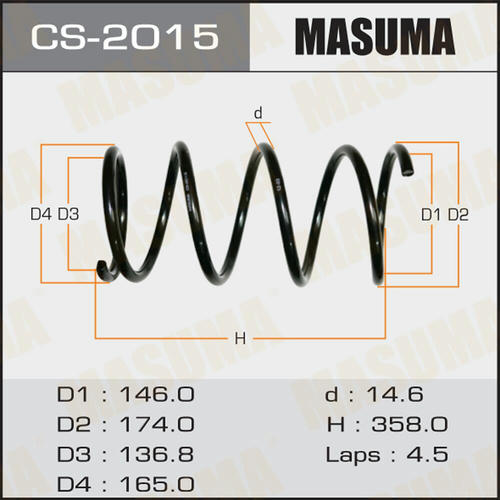 Пружина подвески Masuma, CS-2015