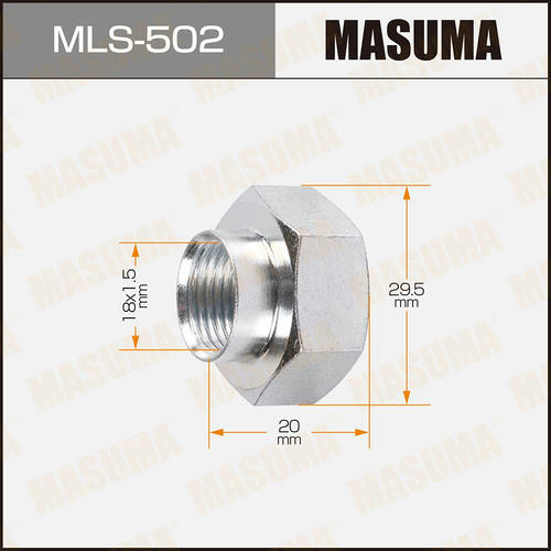Гайка ШРУСа Masuma M18x1.5(R) под ключ 30, MLS-502