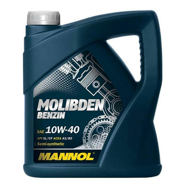 Масло MANNOL Molibden Benzin 10W40 моторное полусинтетическое 4л артикул 1121