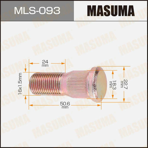 Шпилька колесная M16x1.5(R) Masuma, MLS-093