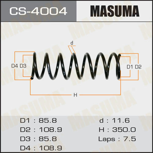 Пружина подвески Masuma, CS-4004