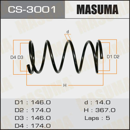 Пружина подвески Masuma, CS-3001