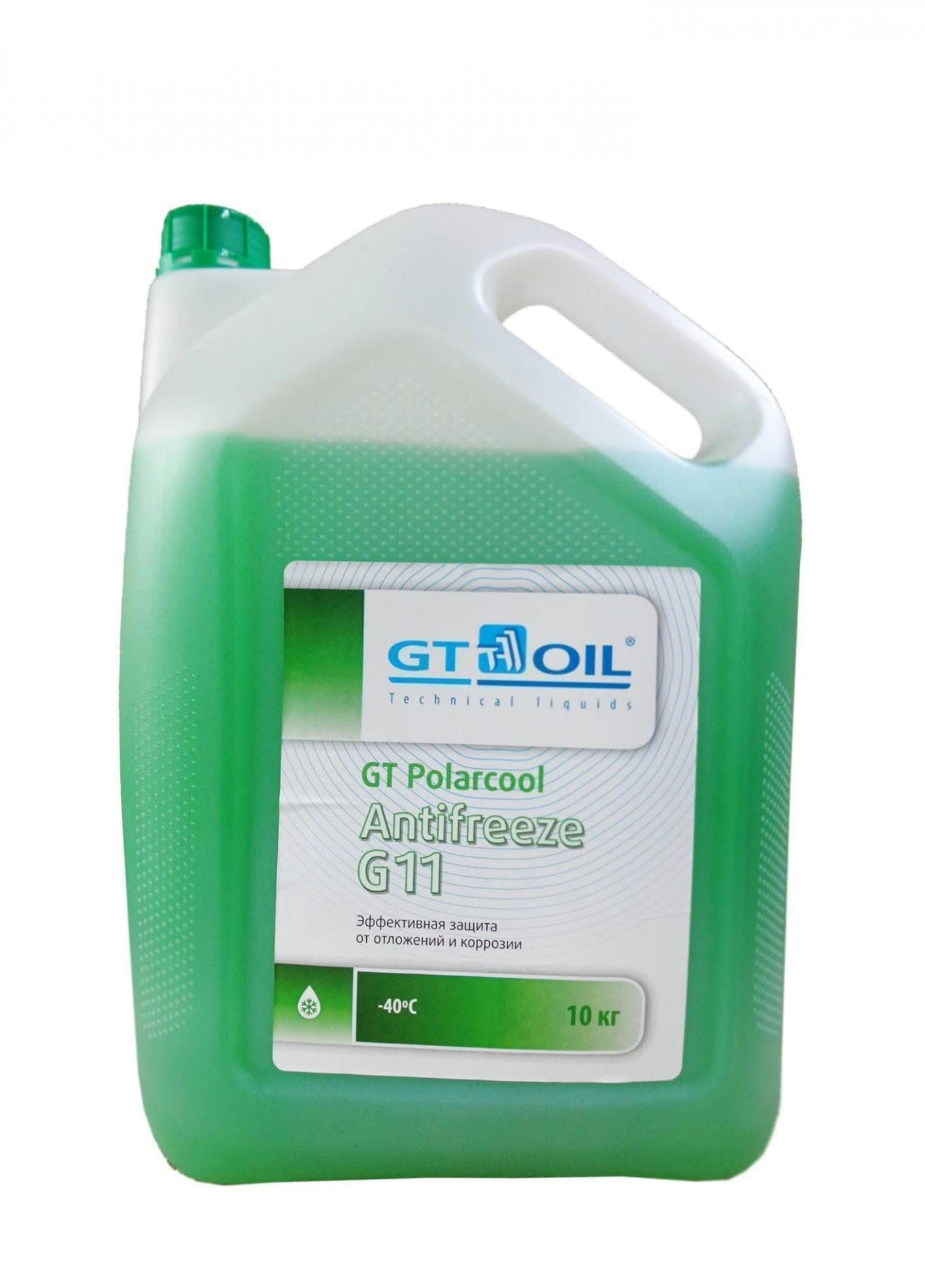 Антифриз G11 GT Polarcool готовый 10л (зеленый) артикул 1950032214021