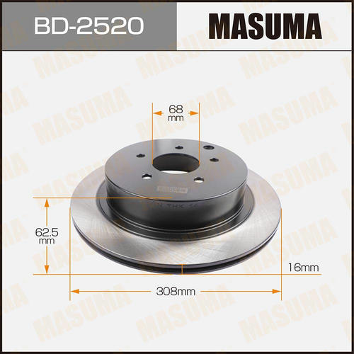Диск тормозной Masuma, BD-2520