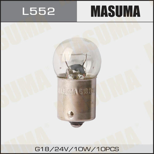 Лампа Masuma R10W BA15s 24V 10W одноконтактная, L552