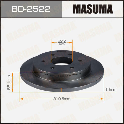 Диск тормозной Masuma, BD-2522
