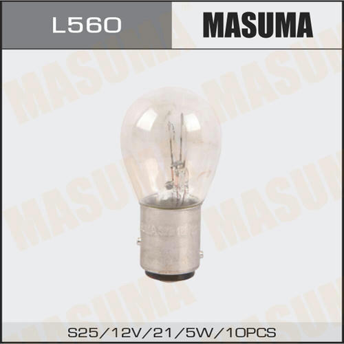Лампа Masuma P215W (BAY15d, S25) 12V 215W BAY15d двухконтактная, L560