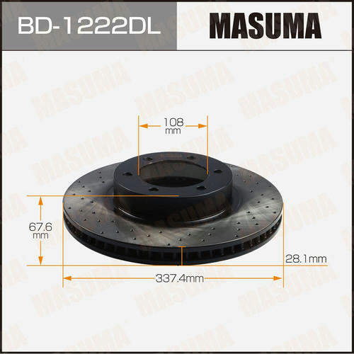 Диски тормозные перфорированные Masuma LH, BD-1222DL