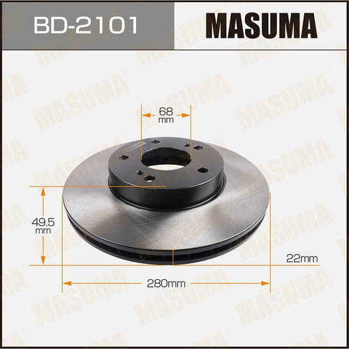 Диск тормозной Masuma, BD-2101