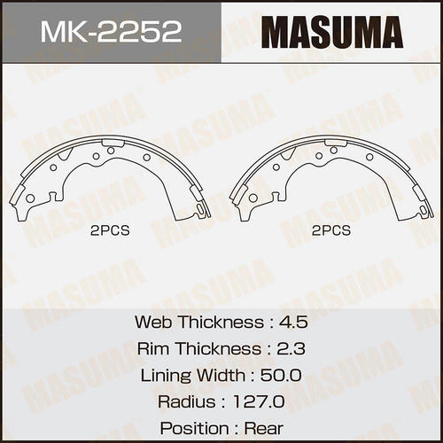 Колодки тормозные барабанные Masuma, MK-2252