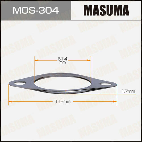 Прокладка глушителя Masuma 61.4x116x1.7 , MOS-304