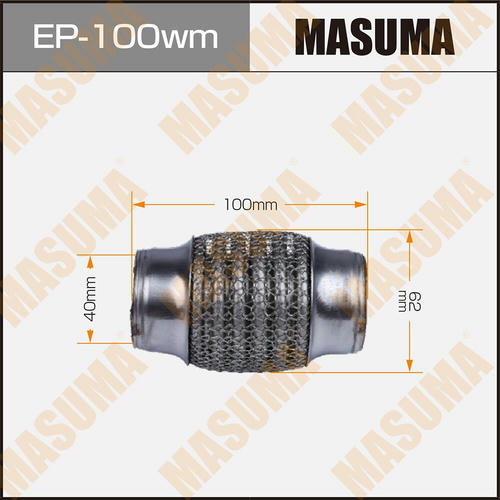 Гофра глушителя Masuma wiremesh 40x100, EP-100wm