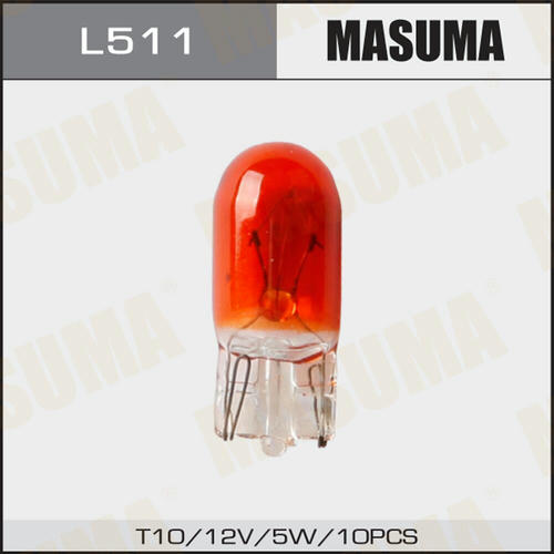 Лампа Masuma WY5W (W2.1x9.5d, T10) 12V 5W ORANGE, L511