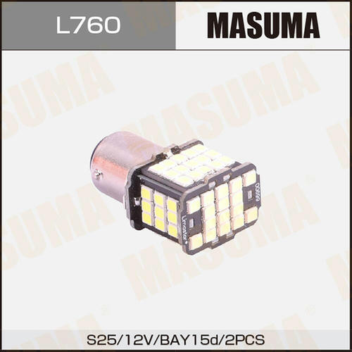 Лампа светодиодная Masuma P215W (BAY15d, S25) 12V 215W BAY15d (LED) двухконтактные, L760