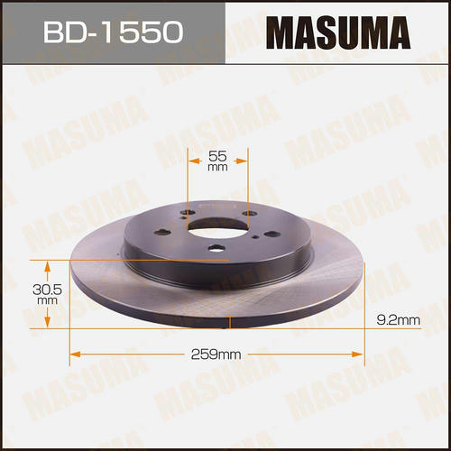 Диск тормозной Masuma, BD-1550
