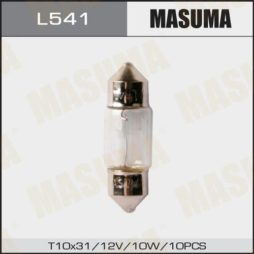 Лампа Masuma Festoon C5W (SV8,58,5, T10x31) 12V 10W, L541