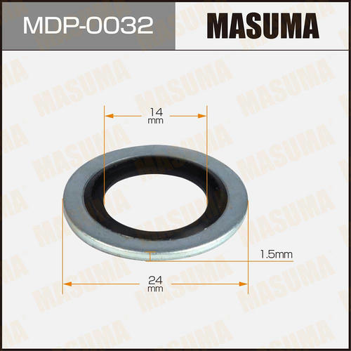 Шайба (прокладка) маслосливного болта MASUMA 14x24x1.5, MDP-0032