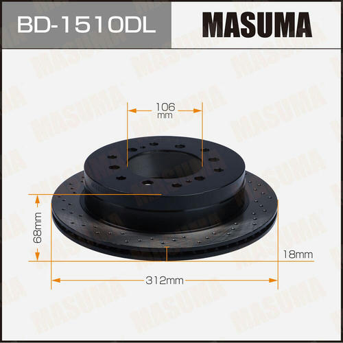 Диски тормозные перфорированные Masuma LH, BD-1510DL