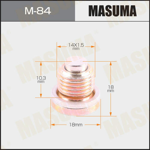 Болт (пробка) маслосливной Masuma с магнитом, M-84