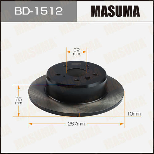 Диск тормозной Masuma, BD-1512