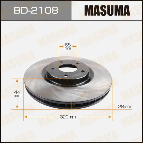 Диск тормозной Masuma, BD-2108