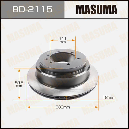 Диск тормозной Masuma, BD-2115