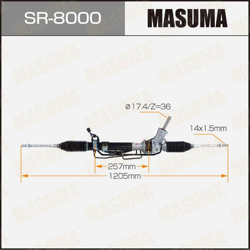 Рейка рулевая MASUMA (левый руль, ГУР), SR-8000