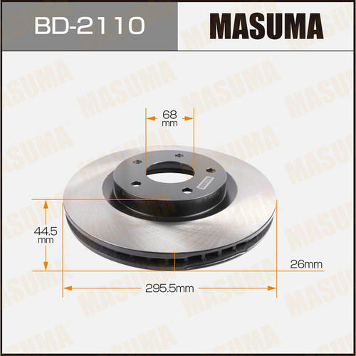 Диск тормозной Masuma, BD-2110